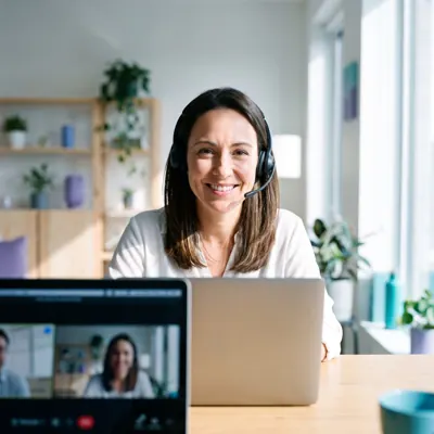 Beraterin mit Headset