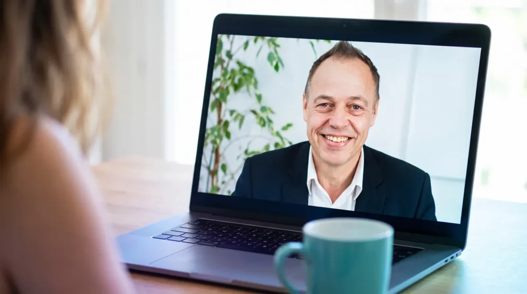 Sebastian Fruchtzweig berät im persönlichen Videogespräch